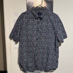 Micro Floral Patterned Men's Shirt XL